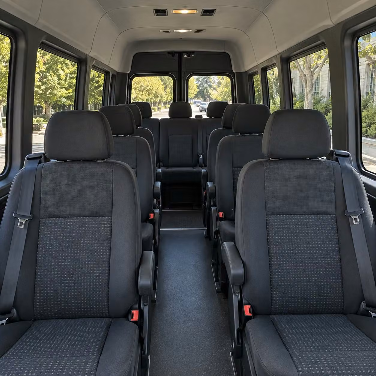 sprinter van with driver inside